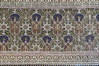 Beautiful hand-carved plaster detail of Moorish design