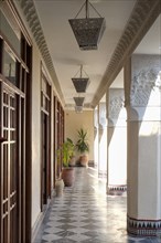 Walkway with Moorish decor at local riad