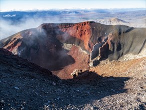 Steam raising over crater of Mount Ngauruhoe