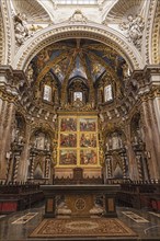 Ornate main altar of Valencia Cathedral