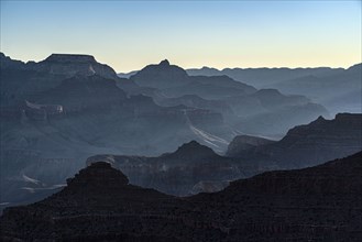Sunrise at south rim of Grand Canyon