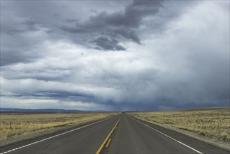 View of highway during stormy weather