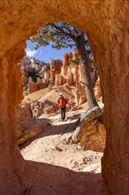 Woman hiking in Bryce Canyon National Park