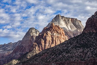 Cliffs and clouds in Zion National Park