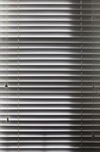 Close-up of window blinds, New York, NY, USA