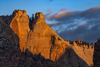 Red rocks in Bryce Canyon National Park in sunlight, , Utah, USA