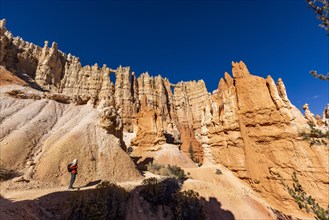 Woman looking at view in Bryce Canyon National Park, , Utah, USA