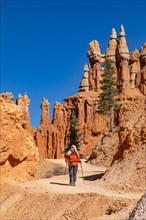 Senior woman hiking in Bryce Canyon National Park, , Utah, USA