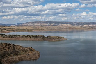 Usa, New Mexico, Abiquiu, Landscape with Abiquiu Lake, Abiquiu, New Mexico, USA