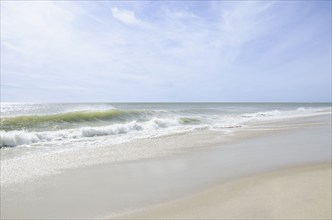 USA, MA, Nantucket, Empty Siasconset Beach, Nantucket, Massachusetts, USA