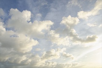 Cumulus clouds in early evening light, Charleston, South Carolina, USA