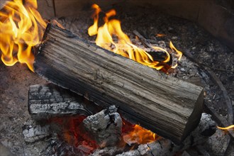 USA, Tennessee, Pittman Center, Close-up of campfire, Smoky Mountains, , Tennessee, USA