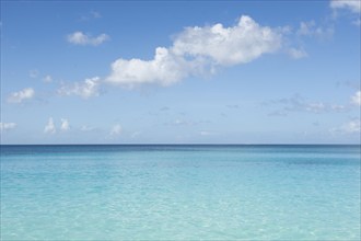 USA, United States Virgin Islands, Clouds over calm Caribbean Sea, St. John, United States Virgin