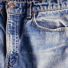 Close-up of denim jeans, Nashville, Tennessee, USA