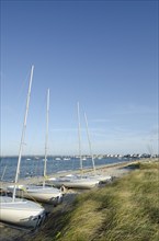 USA, MS, Nantucket, Sailboat at Nantucket Harbor, Nantucket, Massachusetts, USA