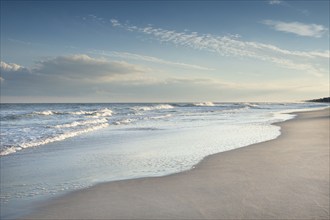 USA, North Carolina, Topsail Island, North Topsail Beach at dusk, , North Carolina, USA