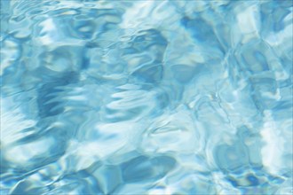 Abstract reflections on surface of pool water, St. John, United States Virgin Islands, USA