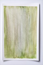 Abstract green watercolor painting, New York, New York, USA