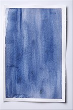 Abstract blue watercolor painting, New York, New York, USA