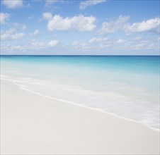 USA, United States Virgin Islands, St. John, Empty beach and calm sea, St. John, United States