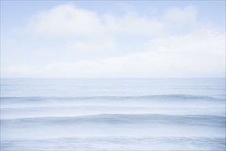 USA, Massachusetts, Nantucket, Calm ocean surface and clouds, Nantucket, Massachusetts, USA