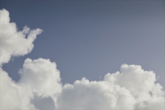 White cumulus clouds against blue sky, , St. John, US Virgin Islands