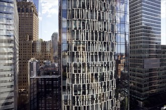 USA, New York, Tribeca, Modern glass skyscrapers, New York City, New York, USA