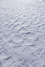 Wind-created patterns in snow crust, Sun Valley, Idaho, USA