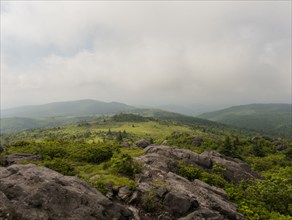 USA, Virginia, Storm clouds over hills in Mount Rogers National Recreation Area, Mount Rogers