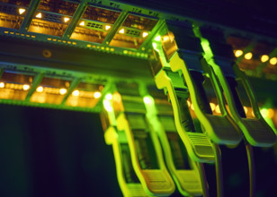 Close-up of cables in data center
St, George, Utah, USA