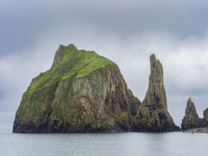 Storm clouds above rocky island and sea
St Matthew Island, Alaska, USA