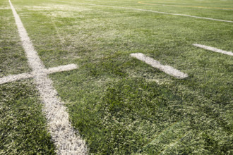 American football field with yard lines
New York City, NY USA