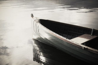 Boat on Lake Placid, black and white
Lake Placid, New York, USA