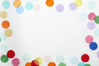 Colorful confetti frame on white background
New York City, New York State, USA