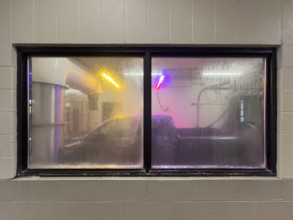 Pickup truck in car wash seen through window
Nashville, Tennessee, USA