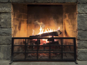 Wood burning in old stone fireplace
Nashville, Tennessee, USA