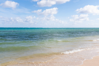 Calm sea waves on sandy beach
Rose Hall, Montego Bay, Jamaica