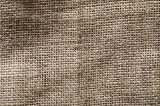 Close-up of brown burlap