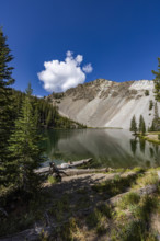 USA, Idaho, Sun Valley, Calm Norton Lake on sunny day