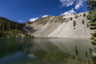 USA, Idaho, Sun Valley, Calm Norton Lake on sunny day
