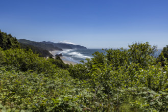 USA, Oregon, Cannon Beach, View of Oregon Coast on sunny day