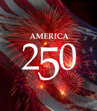 250th anniversary celebration of Declaration of Independence with fireworks