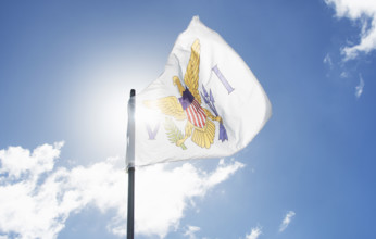 Flag of the United States Virgin Islands against sky
