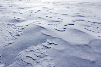 Close-up of textured snow surface