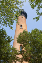 USA, North Carolina, Corolla, Low angle view of Currituck Beach Lighthouse against sky