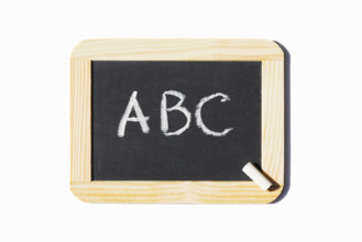 ABC letters written on blackboard
