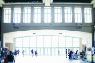 Asbury Park Convention Hall interior. Asbury Park, New Jersey, USA.