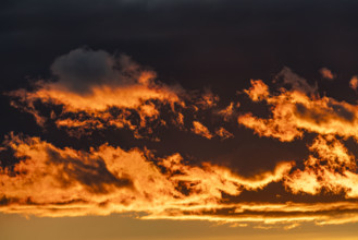 Dramatic sky at sunset. Bellevue, Idaho, USA.