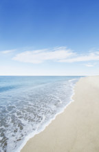 Empty Great Point Beach on summer day. Nantucket, Massachusetts, USA.