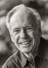 Portrait of smiling senior man outdoors, Bellevue, Idaho, USA.